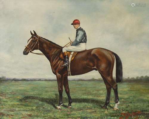 H. Dalton, oil on canvas, Portrait of the Racehorse Re-Echo ...