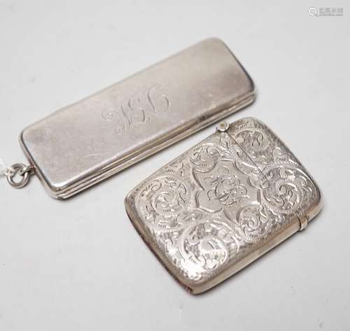 An Edwardian silver rectangular cigarette paper dispenser, m...