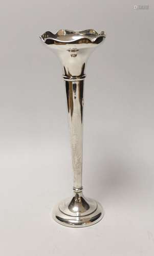 A George V silver mounted specimen vase, Birmingham, 1919, 2...