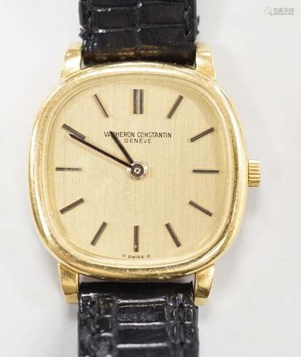 A ladys 18ct gold Vacheron & Constantin, manual wind wri...