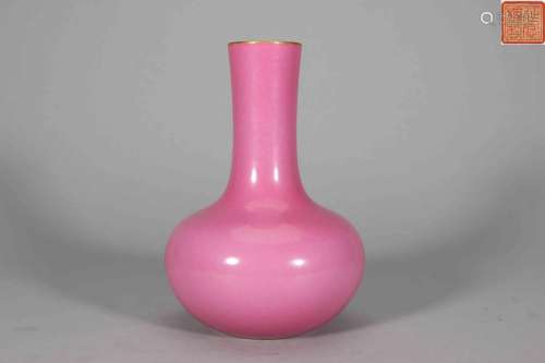 A red glaze porcelain vase