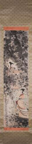A Chinese figure painting, Fu Baoshi mark