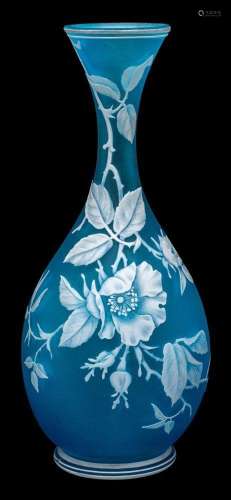 A Stourbridge cameo glass bottle vase, attributed to Thomas ...