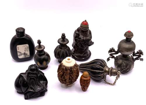 A small collection of mixed Chinese snuff bottles