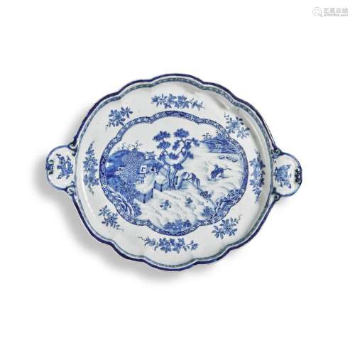 A Chinese Export Blue and White Tray, Qing Dynasty, 18th Cen...