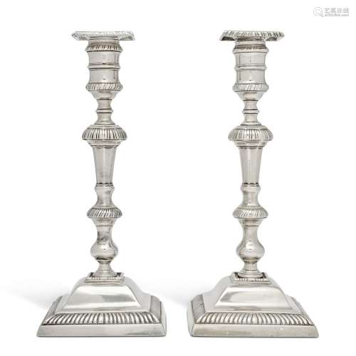 A Pair of Paktong Candlesticks, Mid 18th Century