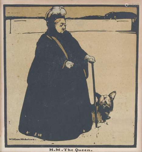After William Nicholson (1872-1949) H.M. The Queen woodblock...