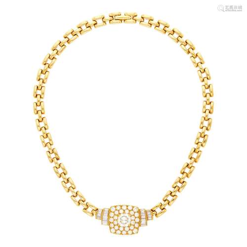 David Webb Gold and Diamond Necklace