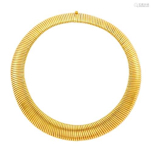 Tiffany & Co. Wide Gold Snake Link Necklace