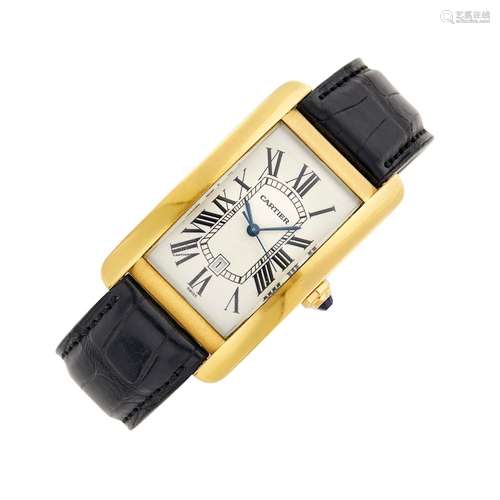 Cartier Gold 'Tank Americaine' Wristwatch, Ref. 1740