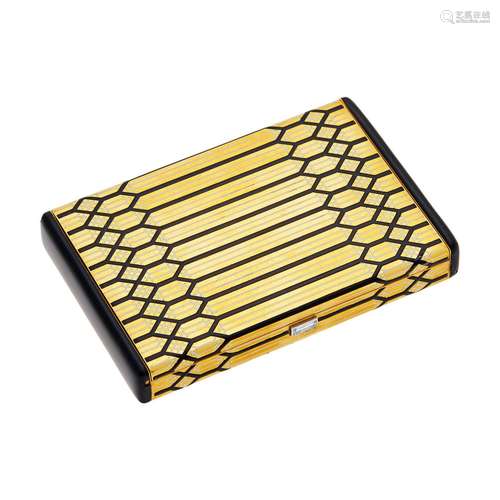 Jacques Cartier Gold and Enamel Cigarette Case