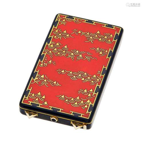 Van Cleef & Arpels Chinoiserie Gold, Red and Black Ename...