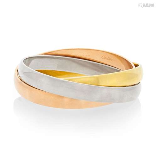 Cartier Tricolor Gold 'Trinity' Bangle Bracelet