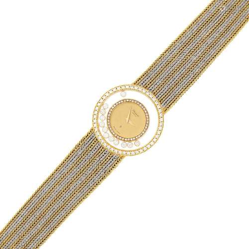 Chopard Two-Color Gold and Diamond 'Happy Diamonds' Wristwat...