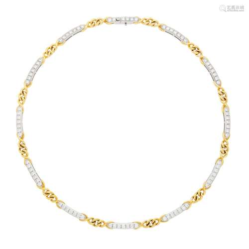 Tiffany & Co. Platinum, Gold and Diamond Necklace