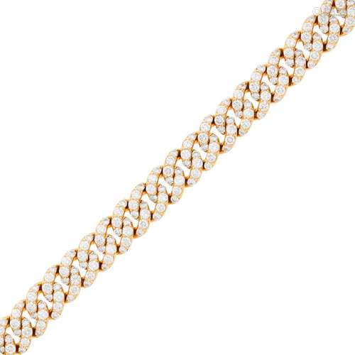 Rose Gold and Diamond Curb Link Bracelet