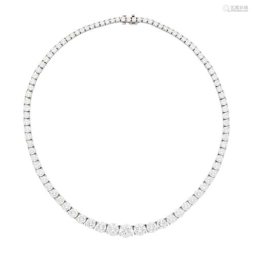 Platinum and Diamond Necklace, by Tiffany & Co.