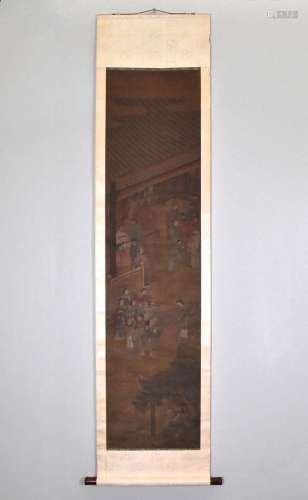 CHINESE PAINTING SILK SCROLL