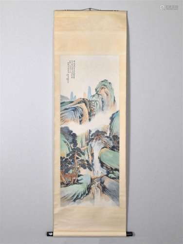 ANTIQUE CHINESE PAINTING SCROLL WU QINGXIA