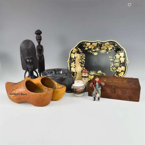WOODEN SHOES & ASSORTED ITEMS 12 PIECES