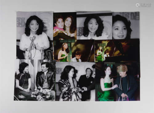 邓丽君15周年演唱会记者会及节目活动照（含底片）一组9张
