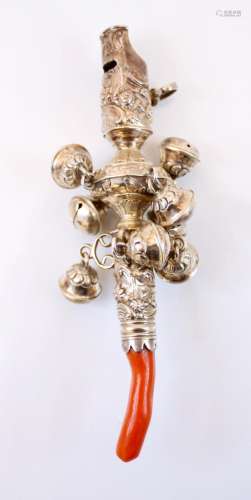 An 18th century children's rattle, possibly Sandylands D...