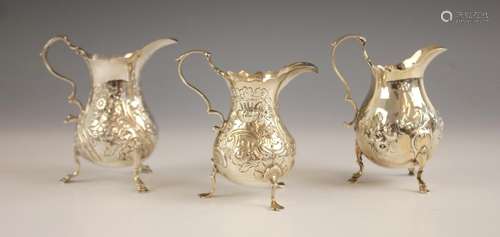 A Victorian silver cream jug, possibly Susanna Cook, London ...