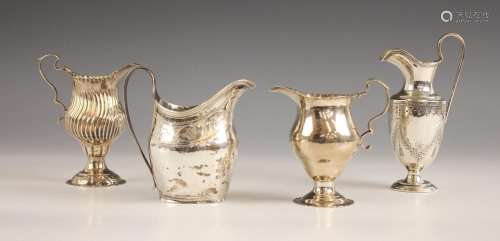A Victorian silver cream jug, Henry Wilkinson and Co, London...