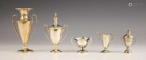 A George V silver twin handled trophy, Selfridge and Co Ltd,...