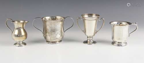 A Victorian silver twin handled presentation cup, Martin Hal...