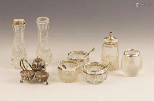 A Victorian silver miniature cruet set, Thomas Walker, Birmi...