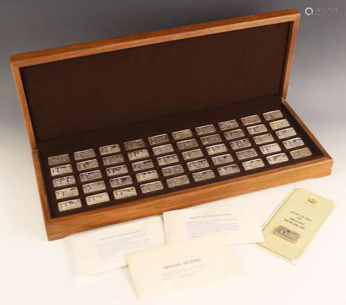 A cased set of '1000 years of British monarchy sterling ...