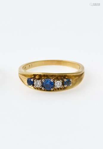 Saphir-Brillant-Ring