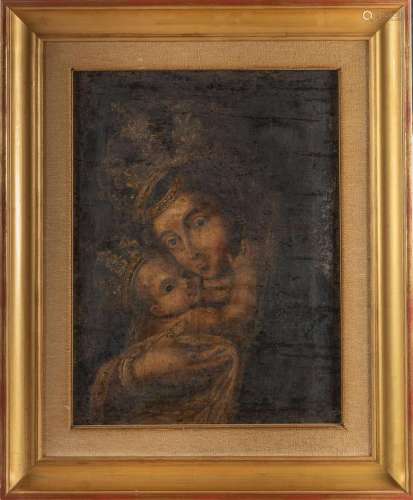 ESCUELA ESPAÑOLA (S. XVIII) - Virgen con Niño