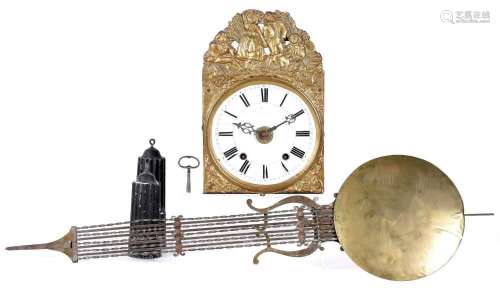 Reloj Morez de pared con decoración de escena campesina.