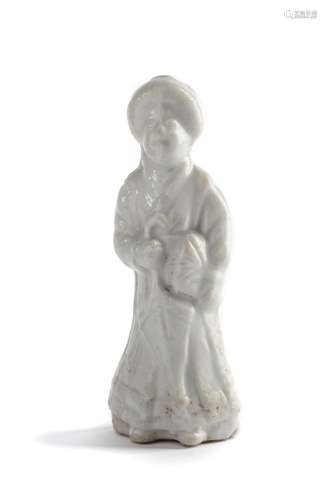 A CHINESE DEHUA FIGURE OF A MAIDEN, PROBABLY KANGXI PERIOD (...