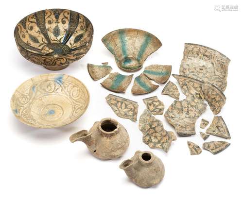 A COLLECTION OF FRAGMENTARY ANCIENT AND ISLAMIC POTTERY, 14T...