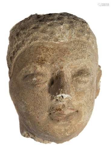 A GANDARA STUCCO HEAD OF BUDDHA, NORTH-WESTERN PAKISTAN, 4TH...