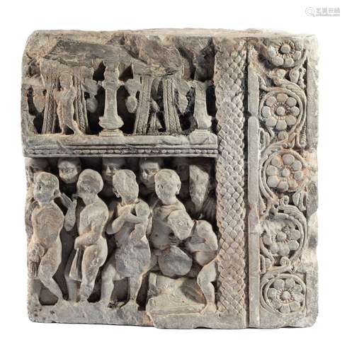 A GANDHARA GREY SCHIST RELIEF FRAGMENT, NORTH-WESTERN PAKIST...