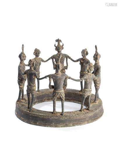 A BASTAR BRONZE DANCE TROUPE, EASTERN INDIA, 19TH/20TH CENTU...