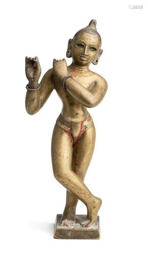 A BRONZE FIGURE OF KRISHNA VENUGOPALA, BENGAL, EASTERN INDIA...