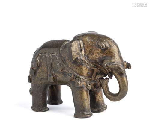 A BRONZE FIGURE OF AN ELEPHANT, WESTERN DECCAN, INDIA, 18TH ...