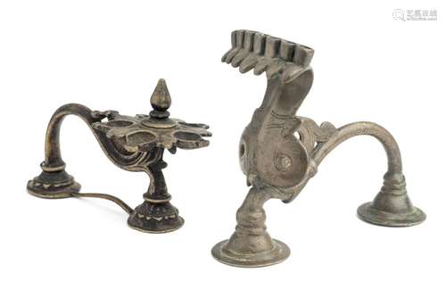 TWO BRONZE RITUAL OBJECTS, DECCAN, INDIA, CIRCA 18TH CENTURY