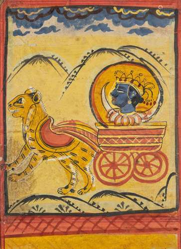 THE MOON GOD CHANDRA ON HIS CHARIOT, RAJASTHAN, INDIA