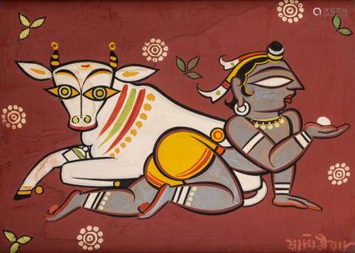 JAMINI ROY (INDIAN, 1887-1972): BALAKRISHNA