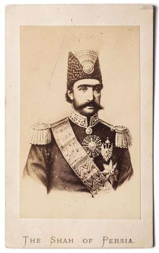 A PORTRAIT OF NASIR AL-DIN, SHAH OF PERSIA, MAISON LEFEVRE F...