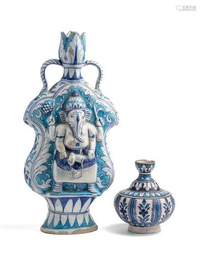 TWO JAIPUR BLUE AND WHITE VESSELS, INDIA, LATE 19TH CENTURY