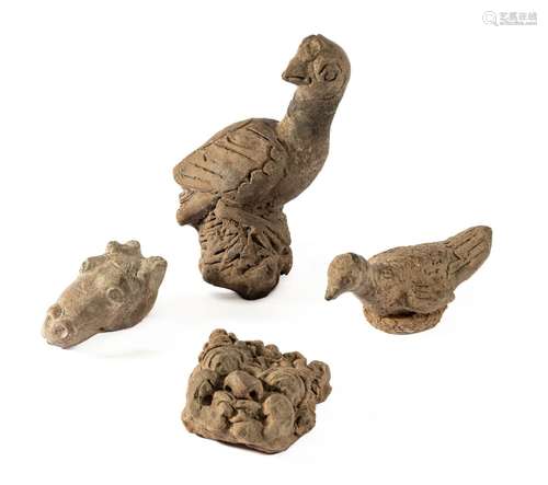 FOUR MAJAPAHIT TERRACOTTA FRAGMENTS, JAVA, INDONESIA, CIRCA ...