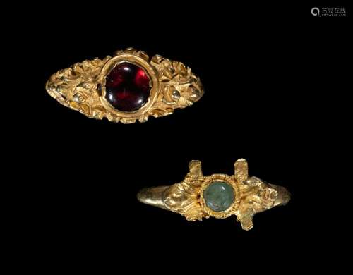 TWO GOLD RINGS, JAVA, INDONESIA, CIRCA 10TH CENTURY