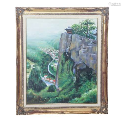 A Chinese Oil Painting of Landscape